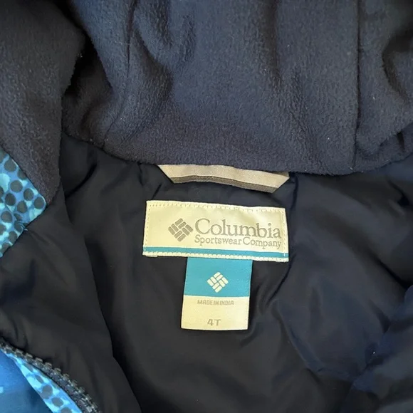 Columbia Kids Blue Digital Pattern Puffer Jacket - Picture 2 of 4